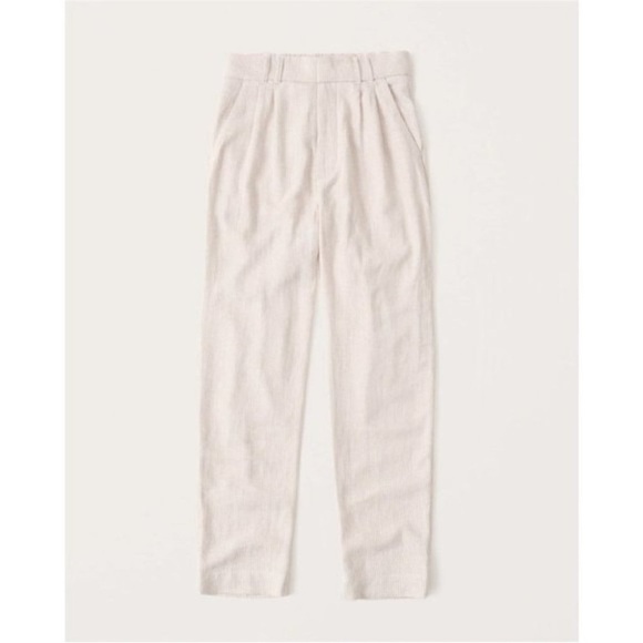 Abercrombie & Fitch Linen Plaid High Rise Trousers Pants Size XS - Picture 1 of 8